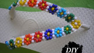 DIY Daisy Bead Flip Flop [upl. by Nellahs496]