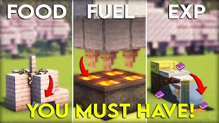 5 BEST Starter Farms for Minecraft 120 YOU MUSTHAVE [upl. by Enineg]