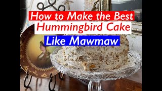 Hummingbird Cake  Classic Southern Recipe  Faye Thompson  southerncooking [upl. by Standford]