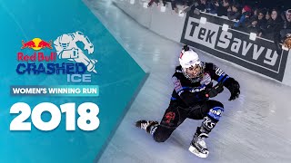 Amanda Trunzo Takes Home The Championship Title In Edmonton  Red Bull Crashed Ice 2018 [upl. by Anaig]