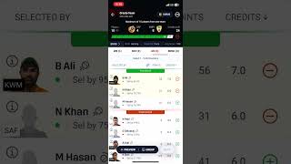 SAF VS KWM Kuwait T20 Challengers Trophy safvskwm dream11 grandleaugeteam cricketfantasy dream [upl. by Waine]