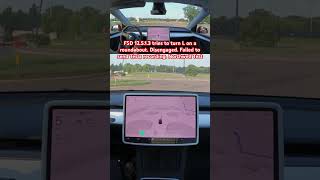 FSD 12513 tries to turn L on a roundabout Disengaged Northwell Test teslafsd fsdbeta fsd [upl. by Sophy259]