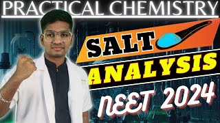 PRACTICAL CHEMISTRY  SALT ANALYSIS  NEW SYLLABUS  NEET 2024  ALL POSSIBLE QUESTIONS [upl. by Nessaj392]