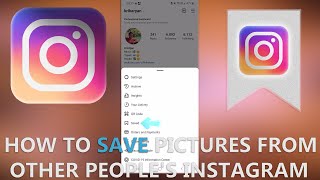 How to SAVE PICTURES from other peoples INSTAGRAM  2021 [upl. by Anauj]