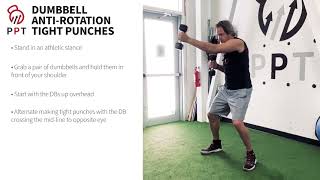 Dumbbell AntiRotation Tight Punches [upl. by Yrek]