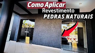 como aplicar revestimento de pedras naturais [upl. by Strage]