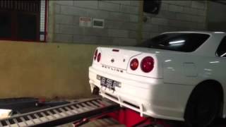 Dyno tune Haltech PS2000  Nissan Skyline Neo RWD RB25DET [upl. by Niwri]