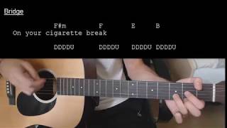 Billie Eilish – Xanny EASY Guitar Tutorial With Chords  Lyrics [upl. by Leunas]