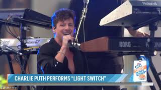 Charlie Puth  Light Switch Live from The TODAY Show [upl. by Ecadnarb]