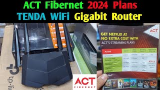 ACT Fibernet Plans 2024  TENDA AC1200 Gigabit WiFi Router⚡🔥 [upl. by Ailemac]