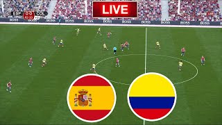 España x Colombia EN VIVO 🔴 Partidos Amistosos Internacionales 2024  Simulación de Videojuegos [upl. by Llerut885]