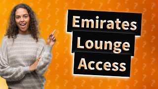 Does Emirates Premium Economy get lounge access [upl. by Dorion111]