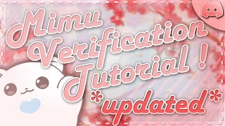 UPDATED Mimu verification tutorial 🍂 discord tutorial  mswannyy [upl. by Minda]