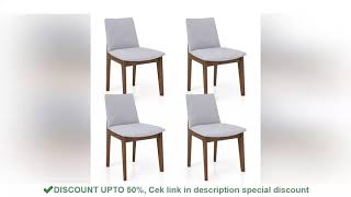 Wooden Dining Chairs of 4 w added Cushions High Curved Back for Dining Room [upl. by Yrot634]