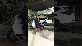 honda scoopy and CRV prestige carwash satisfying edm [upl. by Llewoh804]