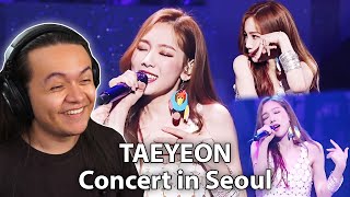 TAEYEON Concert in Seoul  All Night Long amp Baram x3 amp Stay  REACTION [upl. by Cir]