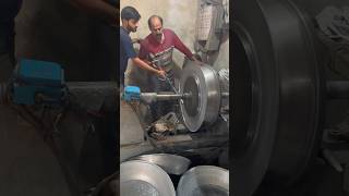 Pure stainless steel big thaal machine process shorts process utensils [upl. by Aleibarg]