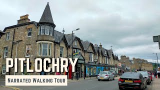 PITLOCHRY  4K Narrated Walking Tour  Lets Walk 2021 [upl. by Reseda84]