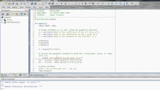 Python Lesson with PyScripter  Quadratic Formula and more  part 2 [upl. by Yellat]