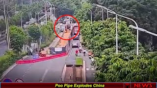 Poo Pipe Explodes China [upl. by Cirek]