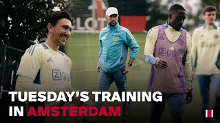 15 MINUTES OF TRAINING FOOTAGE  The Ajax squad brings a lot of energy ⚡️⚽️ [upl. by Williamson]