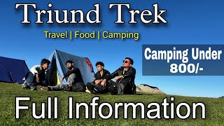 Triund Trek Mcleodganj Full Information  Camping With Food All Budget Full details 🏕️  Dharamshala [upl. by Giralda]