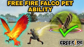 FALCO PET ABILITY IN FREE FIREFF FALCO PET SKILLS IN ABILITY TEST IN FFGARENA FREE FIRE [upl. by Edac]