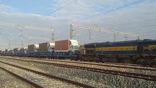 New Rewari Railway Station Trucks on Train RoRo Train [upl. by Ploss]