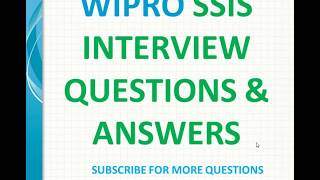 WIPRO ssis Interview Questions and Answers [upl. by Aerb169]