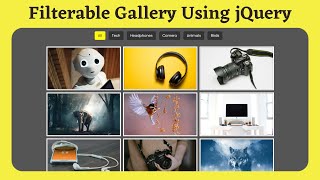 Responsive Filterable Image Gallery using HTML CSS and jQuery  Portfolio Filter Gallery [upl. by Eelarol800]