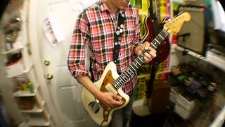 J Mascis Squier Jazzmaster DemoReview with a Fender Musicmaster Bass Amp [upl. by Atsiuqal]