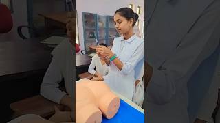 anm nursing students life  IM injection 💉 practice viral shorts firozbi [upl. by Odarbil723]