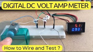 Digital DC Volt Amp Meter Easy Wiring and Testing [upl. by Ajiam756]