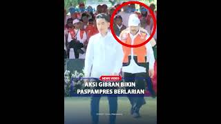 AKSI WAPRES GIBRAN Paspampres Sampai Berlarian Tibatiba Turun Panggung Saat Apel Baznaz [upl. by Ashley]