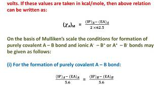 Mulliken’s Scale of Electronegativity [upl. by Oiramd]