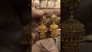 Two layer jhumka kaner dul goldjewellery shorts gold short jewellery goldenearring [upl. by Noiramed464]