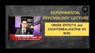 EXPERIMENTAL PSYCHOLOGY LECTURE ORDER EFFECTS IN WSD [upl. by Benyamin]