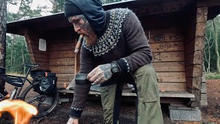 Solo Camping In Swedish Fall amp Cooking Chilli Con Carne Over Fire [upl. by Demeyer]