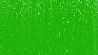 rain drops falling down on glass with chroma key green screen background [upl. by Leirbag]