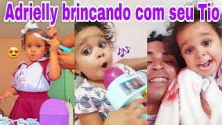 ðŸŽ¤Adrielly brincando de KARAOKÃŠ com seu Tio [upl. by Aivatco]