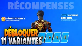 COMMENT DEBLOQUER LES 11 VARIANTES DU CRANE CORIACES FACILEMENT FORTNITE  Technique Rapide [upl. by Nanreik]