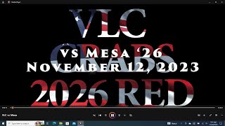 2023 November 12 VLC 26 Red Schwartz vs Mesa 26 Inside Lacrosse Fall Cup [upl. by Ytinav926]