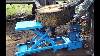 Holzspalter 325 kg Hubtisch Eigenbau für rückenschonendes Arbeiten [upl. by Durante801]