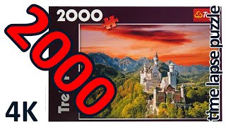 Puzzle time lapse  2000 Trefl  The Neuschwanstein Castle Bavaria 4K [upl. by Iatnwahs]