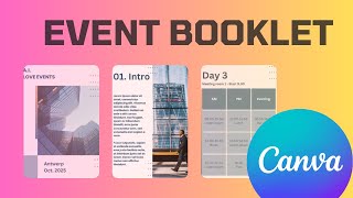 Start creating your bookletbrochure for your next corporate event in Canva [upl. by Joslyn629]