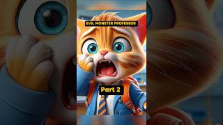 EVIL MONSTER PROFESSOR PART2 cute cat catlover sadcat poorcat kitty aicat aipictures shorts [upl. by Atteuqal]