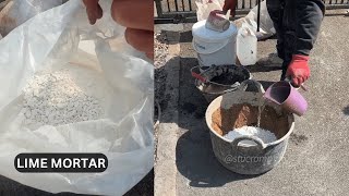 Mixing Lime Based Mortar With Experts OxhornLimeworksLtdik8qu bricklaying history youtube [upl. by Savill74]