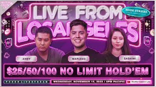 Andy Sashimi Mariano Efan amp Souzirou Play HIGH STAKES 2550100 Commentary by Christian Soto [upl. by Swan]