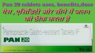 pan 20 tablet uses in hindi  pantoprazole sodium tablets [upl. by Narual]