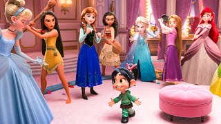 Vanellope Meets The Disney Princesses  WRECKIT RALPH 2 Clips 2018 [upl. by Ahsaekal]